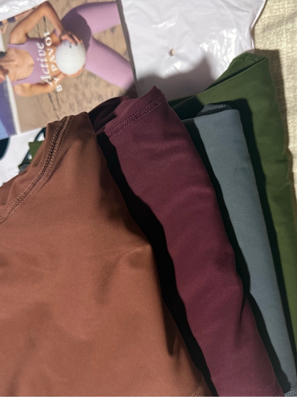 Pavoi Women’s leggings Stretch - Brown, Burgundy, Gray, Green